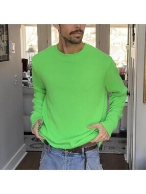 Collusion+ Neon Green Crewneck Knit Sweater XL